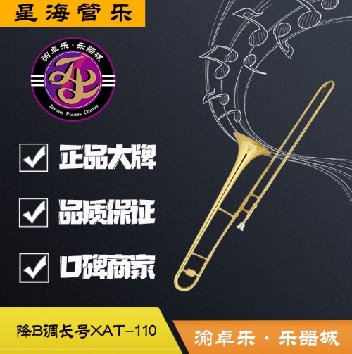 万州星海长号西洋乐器降B调中音长号XAT-110降B/F变调次中音长号